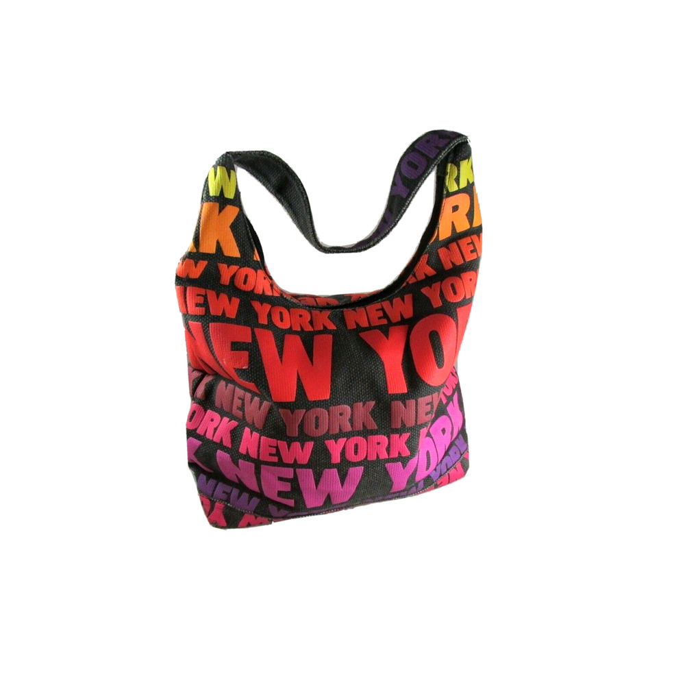 TORKIA New York All Over Print Purse Tote Bag Embossed Shopping Travel